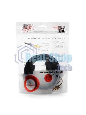 Кабель HDMI-DVI Cablexpert CC-HDMI-DVI-10, 19M/19M, single link, медь, позол.разъемы, экран, 3.0м, черный, пакет