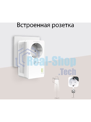 Сетевой адаптер TP-Link AV1000 Gigabit Passthrough Powerline Starter KitSPEED: 1000 Mbps PowerlineSPEC: Broadcom CPU, HomePlug AV2, 1+1 Gigabit PortFEATURE: Plug and Play, tpPLC Utility, Pair for More Security, Extra Power SocketKIT: 2× TL-PA7017P