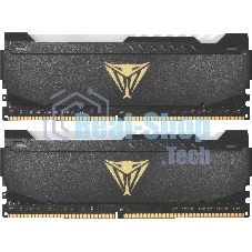 Оперативная память Patriot Viper Steel, DDR4, 64GB (2x32GB), 3200MHz, CL18, DIMM, с радиатором, RGB, черный