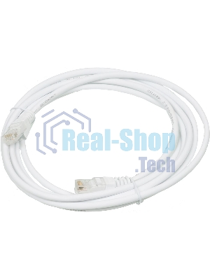 Патч-корд LANMASTER UTP LAN-PC45/U5E-3.0-WH вилка RJ-45-вилка RJ-45 кат.5е 3м белый LSZH (уп.:1шт)