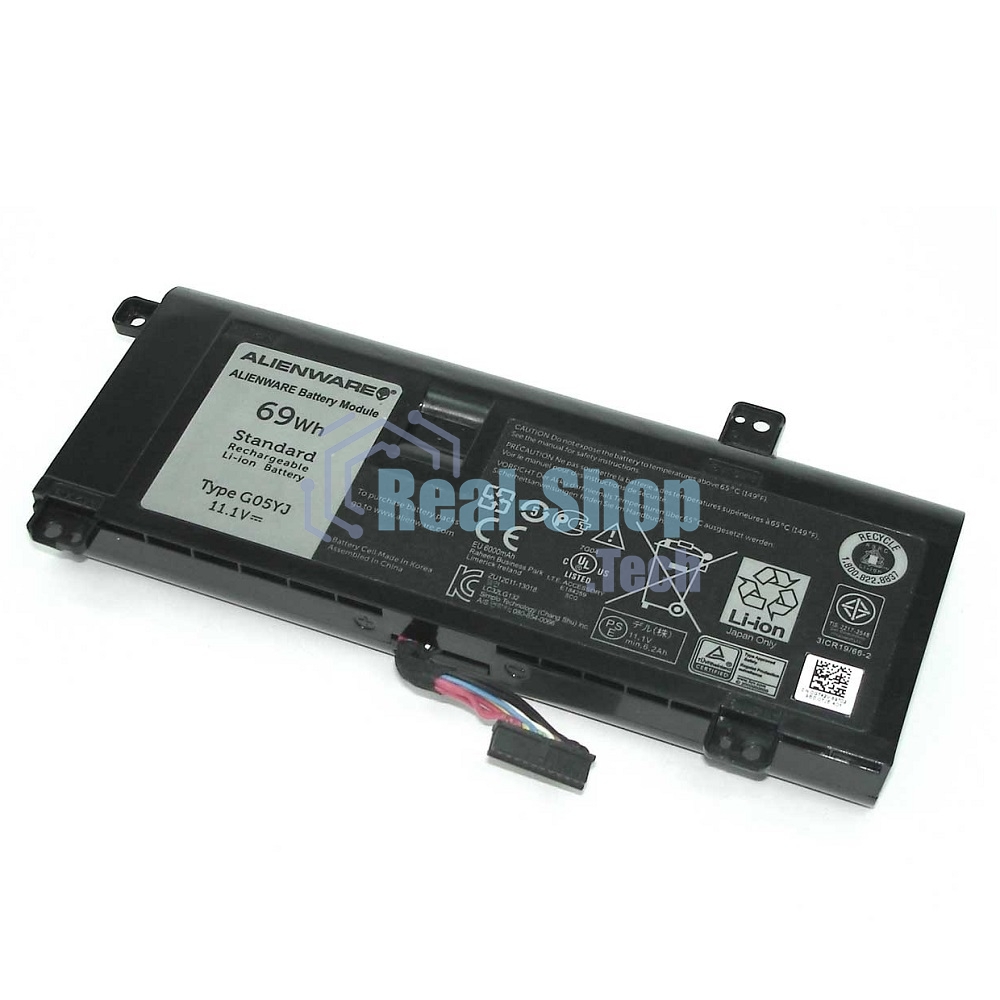 Аккумуляторная батарея для ноутбука Dell Alienware 14 11.1V 69Wh G05YJ