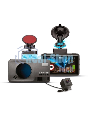 Видеорегистратор с радар-детектором TrendVision DriveCam Real 4K Signature LNA 2CH GPS ГЛОНАСС черный