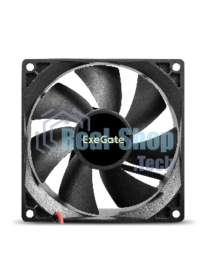 Вентилятор 12В DC ExeGate EX09225H2P (92x92x25 мм, Hydraulic bearing (гидродинамический), 2pin, 2100RPM, 25dBA)