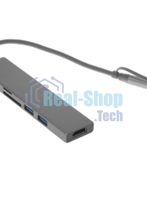 Док-станция Qumo Dock 7 HB-0008, USB Type-C, PD/HDMI/USB 3.0/SD/Micro SD, USB Type-C