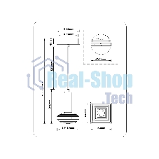 Подвесной светодиодный светильник Ambrella light LH31001 BS/TI латунь/янтарь 10W 3000K 150*150*240