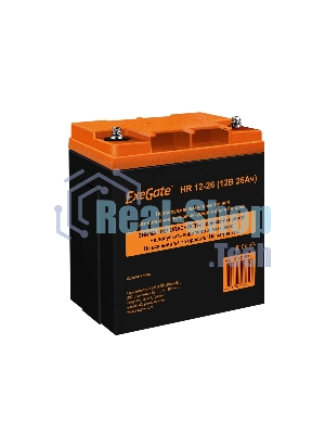 Аккумуляторная батарея ExeGate HR 12-26 (12V 26Ah, под болт М5)