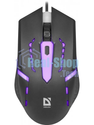 Мышь проводная Defender Flash MB-600L черный, 1200 dpi, USB, кнопки - 4
