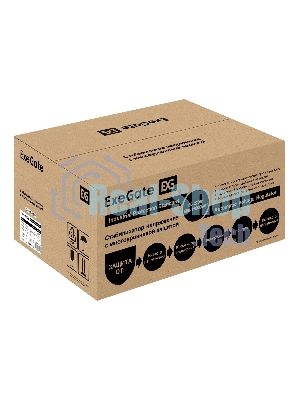 Стабилизатор напряжения ExeGate Expert Turbo AST-15000 (15000ВА, вход 80-260В, цветной дисплей, выход 220В±8%, КПД 98%, 5 уровней защиты, задержка, усиленный метал. корпус, клем.колодка, RTL)