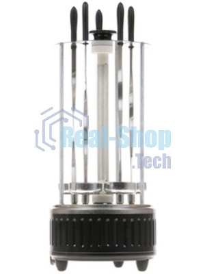 Электрошашлычница Centek CT-1461 -1000Вт, нагреватель из стали, Кнопка Вкл/выкл, вращ 12раз/мин