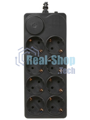 Сетевой фильтр Ippon BK-8-EU-3-10-B 3 м, 8 розеток, черный, коробка