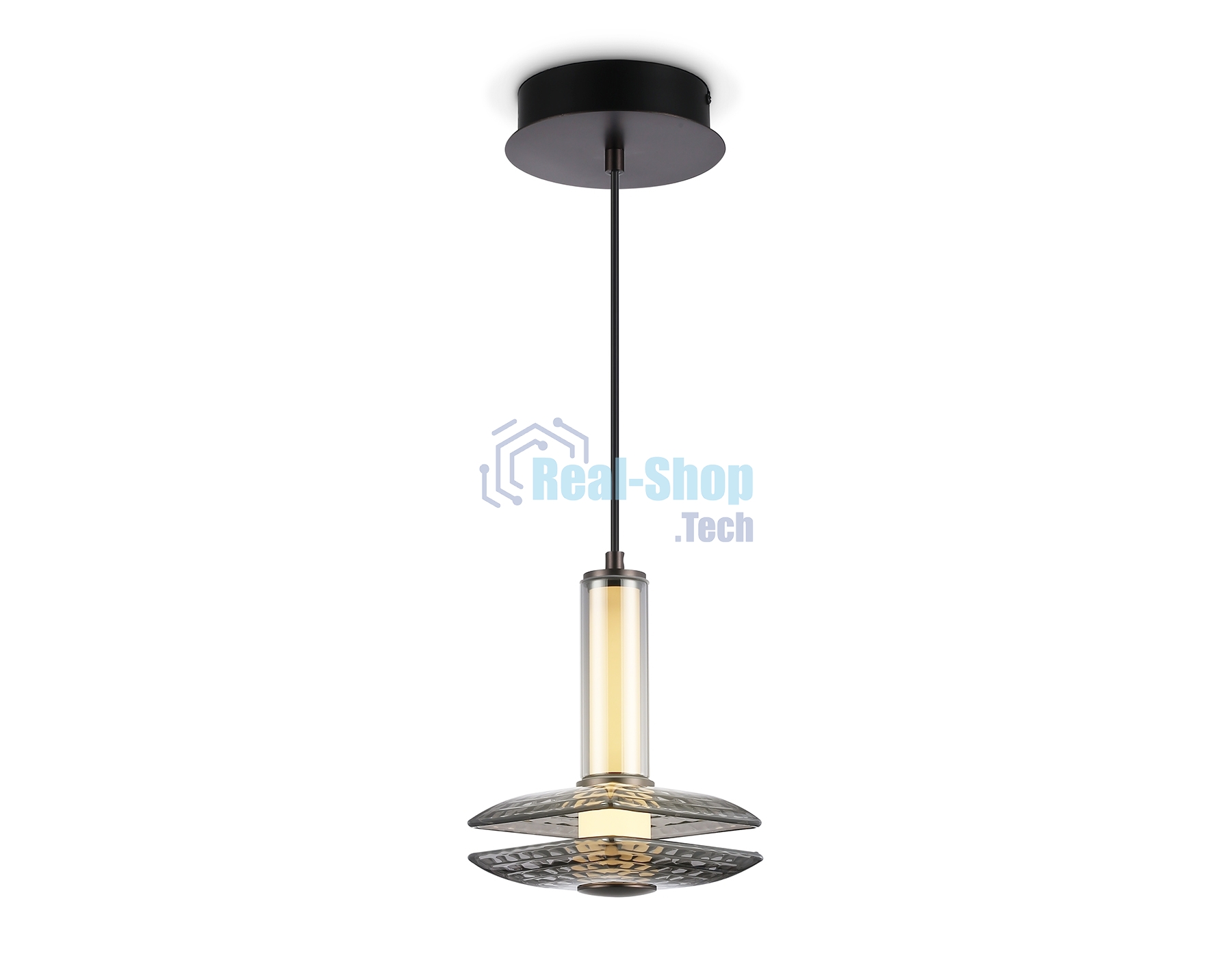 Подвесной светодиодный светильник Ambrella light LH31003 GR/SM серый/дымчатый 10W 3000K 150*150*240