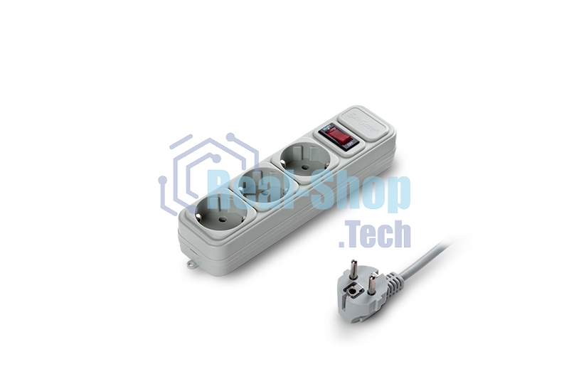 Сетевой фильтр ExeGate EX221183RUS SP-3-5G (3 розетки, 5 м, евровилка, серый)