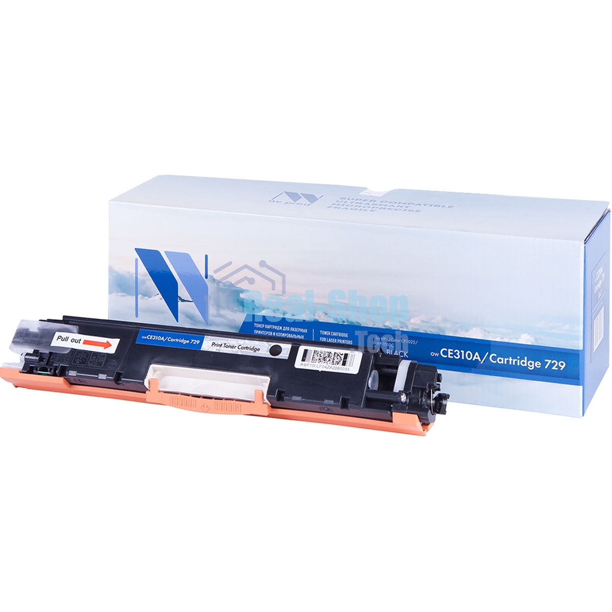 Картридж лазерный NVPrint совместимый HP CE310A/Canon729 черный для LJ Color CP1025 (1200k)