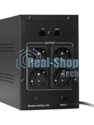 Источник бесперебойного питания ExeGate SpecialPro UNB-1200.LED.AVR.EURO.RJ 1200VA/750W, LED, AVR, 4 евророзетки, RJ45/11, черный