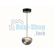 Подвесной светодиодный светильник Ambrella light LH12001 BK/GD/SM черный/золото/дымчатый 6W 3000K D180*145