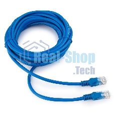 Патч-корд UTP Cablexpert cat.5e, 5м, литой, многожильный, синий
