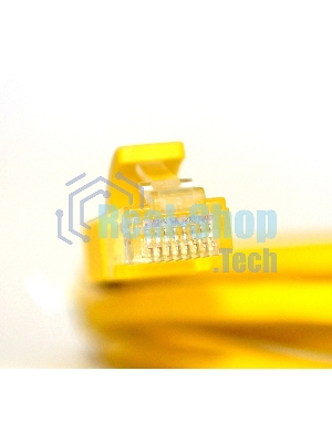 Патч-корд Greenconnect UTP прямой ethernet 0.5m cat.5е, RJ45, литой (Желтый) (GCR-LNC02-0.5m)