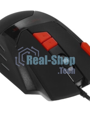 Мышь проводная Qumo Predator M80 черный, 3200 dpi, USB, кнопки - 8