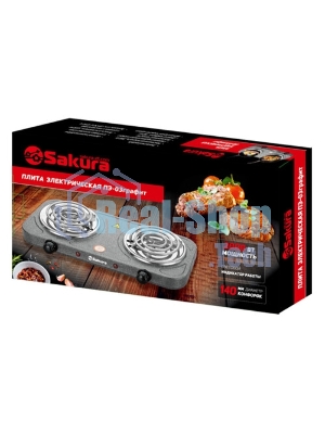Плитка электрическая Sakura ПЭ-11Н 2500Вт 150/140мм 2конф/спир нерж.сталь