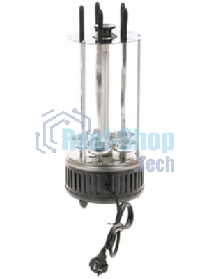Электрошашлычница Centek CT-1461 -1000Вт, нагреватель из стали, Кнопка Вкл/выкл, вращ 12раз/мин