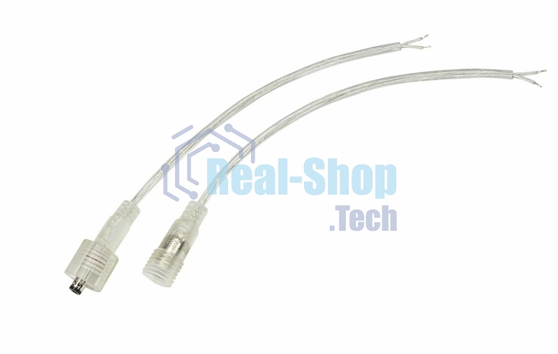 Соединительный кабель Rexant (2pin) герметичный (IP67) 2х0.35мм² прозрачный