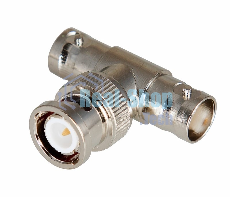 Переход штекер Rexant BNC - гнездо BNC x 2 (тройник)