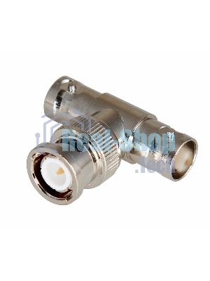 Переход штекер Rexant BNC - гнездо BNC x 2 (тройник)