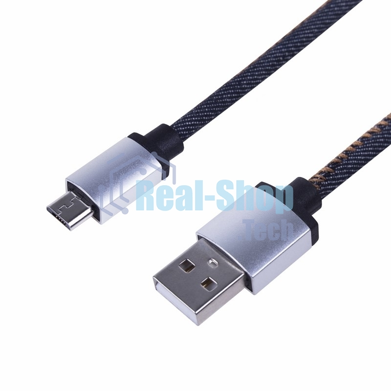 Кабель Rexant USB кабель MicroUSB, шнур в джинсовой оплетке