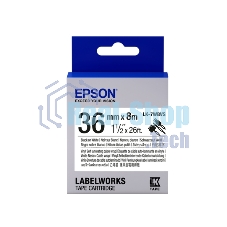 Картридж ленточный Epson LK-7WBVS (C53S657014) черный на белом (36 мм 8 м) для LabelWorks LW-900P LW-900