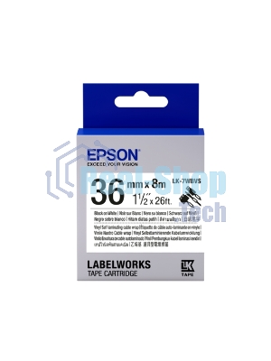 Картридж ленточный Epson LK-7WBVS (C53S657014) черный на белом (36 мм 8 м) для LabelWorks LW-900P LW-900