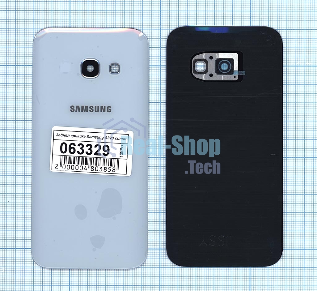 Задняя крышка для Samsung A320 Galaxy A3 (2017) синий