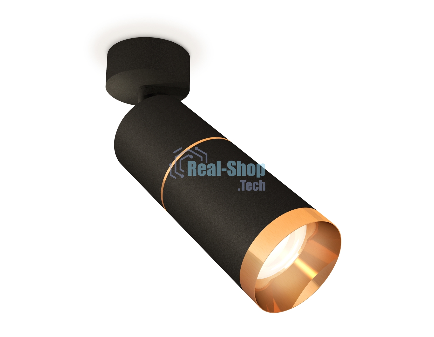 Светильник Ambrella Light XM6313012 SBK/PYG черный песок/золото желтое полированное MR16 GU5.3