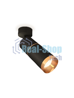 Светильник Ambrella Light XM6313012 SBK/PYG черный песок/золото желтое полированное MR16 GU5.3