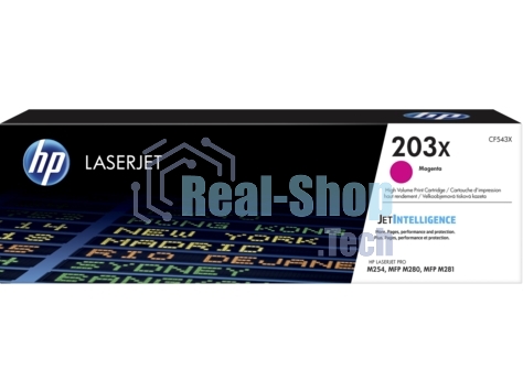 Картридж лазерный HP CF543X (HP 203X) пурпурный для HP LaserJet M254/M280/M281 2500 страниц.