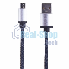 Кабель Rexant USB кабель MicroUSB, шнур в джинсовой оплетке