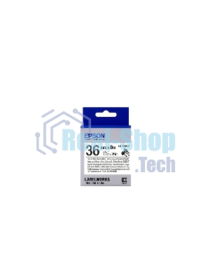 Картридж ленточный Epson LK-7WBVS (C53S657014) черный на белом (36 мм 8 м) для LabelWorks LW-900P LW-900
