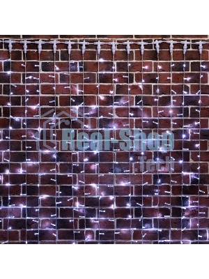 Гирлянда Neon-night Занавес 2х9м 1200 LED белый прозрачный ПВХ IP65 эффект мерцания 230В соединяется, нужен блок
