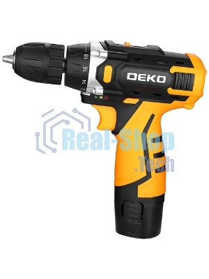 Дрель-шуруповерт Deko DKCD12V, 12 В, 1,5 Ач, 32 Нм, щеточный