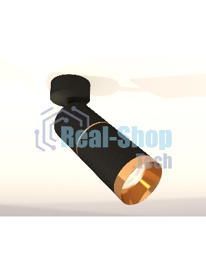 Светильник Ambrella Light XM6313012 SBK/PYG черный песок/золото желтое полированное MR16 GU5.3