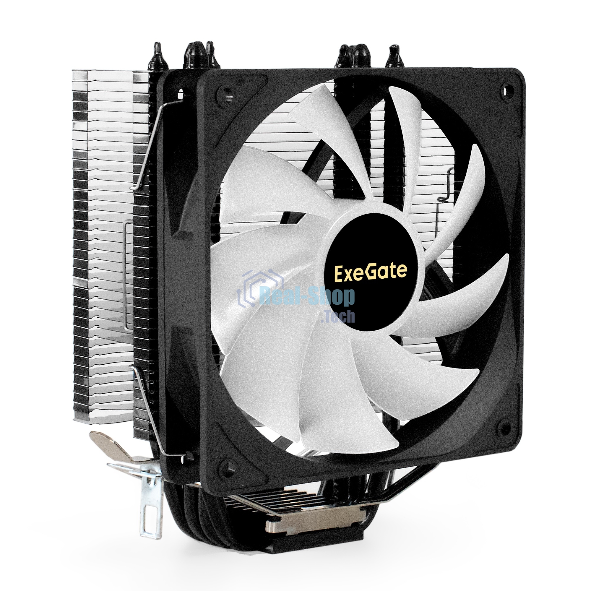 Кулер для процессора ExeGate Dark Magic EE400XL-PWM.ARGb серебристый, 120 мм, алюминий/медь, 2400 об/мин, 37 дБ, 4 pin, 125 Вт, 155 мм
