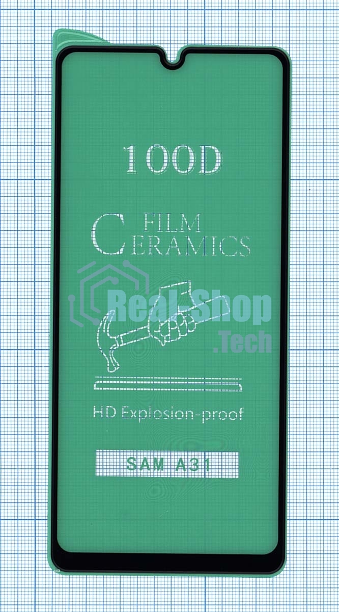 Керамическая пленка (стекло) для Samsung A31 черный