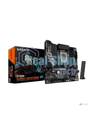Материнская плата Gigabyte B760M GAMING X WIFI6E GEN5, LGA1700, Intel B760, 4xDDR5, 4xSATA, 2xM.2, 1xPCIe 5.0 x16, 1xPCIe 3.0 x4, 1xHDMI, 1xDP, 1x2.5Gb LAN, Wi-Fi 6E, Bluetooth 5.3, 3xUSB-A 5Gbps, 5xUSB-A 2.0, 3x3.5 мм, 7.1, mATX