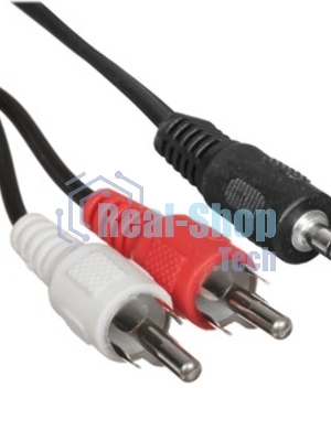 Кабель аудио Cablexpert CCA-458-10M-N, Jack 3.5(M)/2xRCA, 10м, черный, пакет