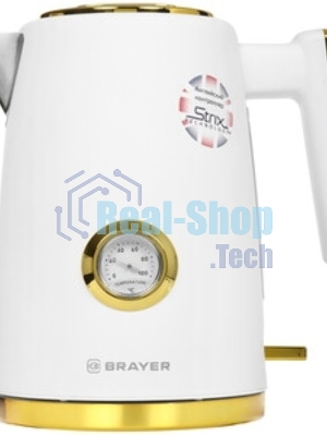 Электрический чайник BRAYER, 2200 Вт, 1,7 л, автооткл отсут.воды, термост.пласт, поворот.корп