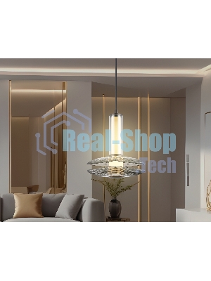 Подвесной светодиодный светильник Ambrella light LH31003 GR/SM серый/дымчатый 10W 3000K 150*150*240
