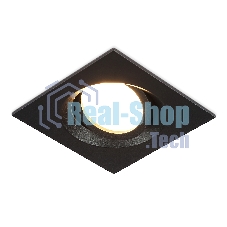 Встраиваемый поворотный точечный светильник Ambrella light TN102744 BK черный IP20 GU5.3 95*95*25