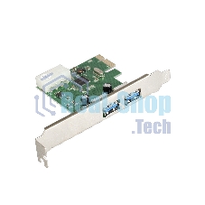 Контроллер ExeGate EXE-319 PCI-E 2.0, 2*USB 3.0 ext, разъем доп.питания (OEM)
