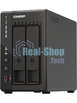 SMB QNAP TS-253E-8G NAS, 2-tray w/o HDD. 2xHDMI-port. 4-core Celeron J6412 2-2.6 GHz, 8Gb DDR, 2x2.5Gb LAN, 2 x M.2 2280 PCIe Gen 3 x2, 2x USB 3.2 Gen 2 (10Gbps) Port, 2x USB 2.0 port