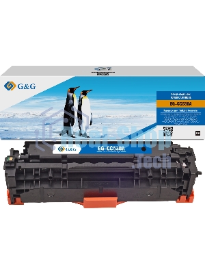 Картридж лазерный G&G GG-CC530A черный (3500 стр.) для HP CLJ CP2020/CP2025/CM2320 MFP, MF8330/8350