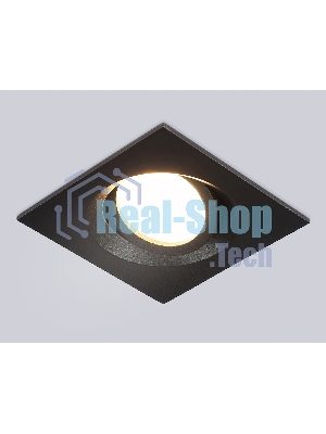 Встраиваемый поворотный точечный светильник Ambrella light TN102744 BK черный IP20 GU5.3 95*95*25